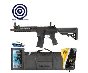 Airsoft Neptune 9 Rossi AR15 PMC + Capa Universal + Carregador + Bateria + BBs 0.25 + Alvos