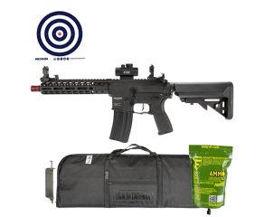 Airsoft Neptune 9 Rossi AR15 PMC + Capa Universal + Red Dot 1x35 + BBs 0.25g + Speedloader + Alvos