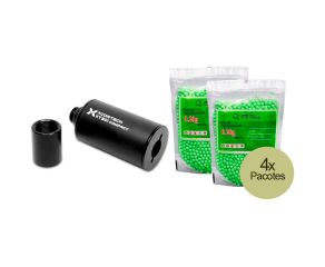 Tracer Airsoft MK2 Compacto FXT301 + BBs Tracer 0.20g