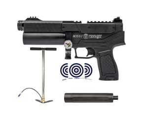 Pistola PCP Hatsan Velox Semi Auto 5.5mm + Bomba Manual PCP + Alvos
