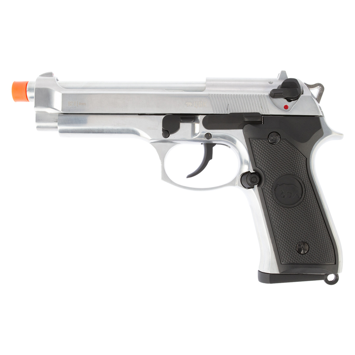 Pistola Airsoft GBB Beretta M92 Cromada Full Metal QGK