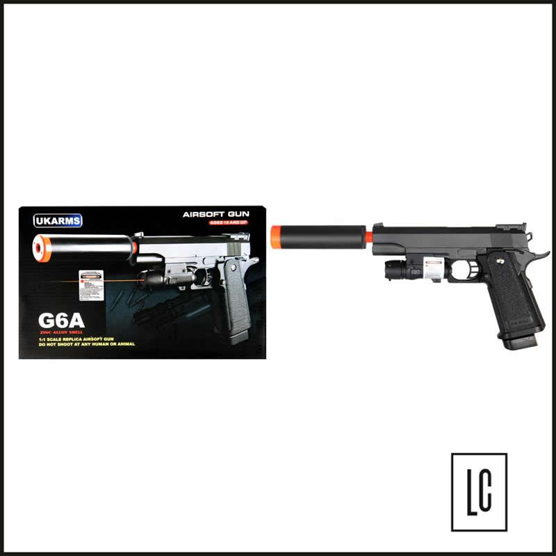 Pistola de Airsoft G6A Full Metal - 6mm - Galaxy