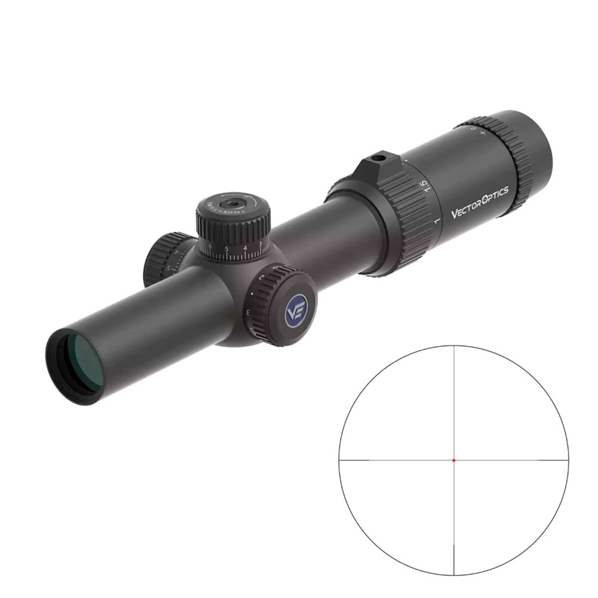 Luneta 1-5X24 Forester SFP Fibra Optica Retículo Iluminado LPVO Short Dot