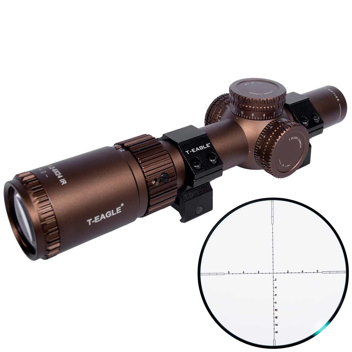Luneta EOS 1.2-6x24 IR T-Eagle Tan 22mm