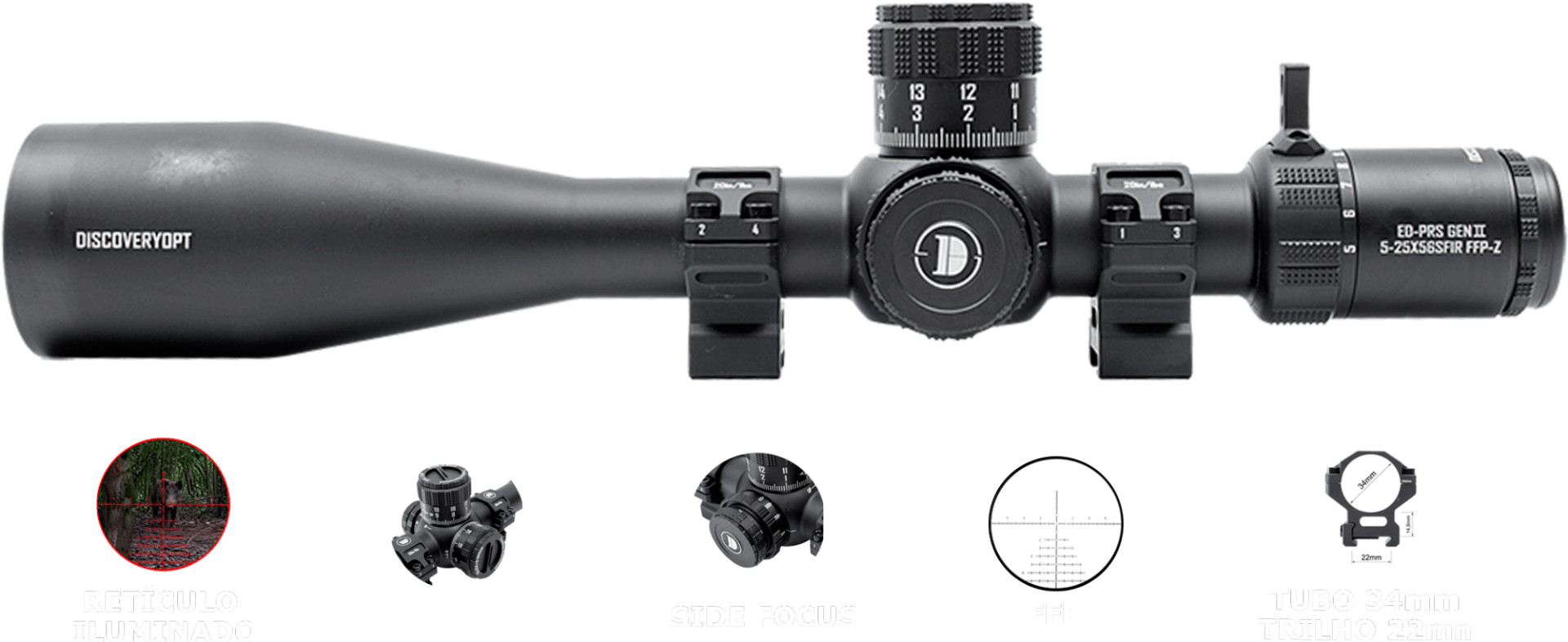 Luneta Discovery ED-PRS Gen2 5-25x56 SFIR FFP-Z