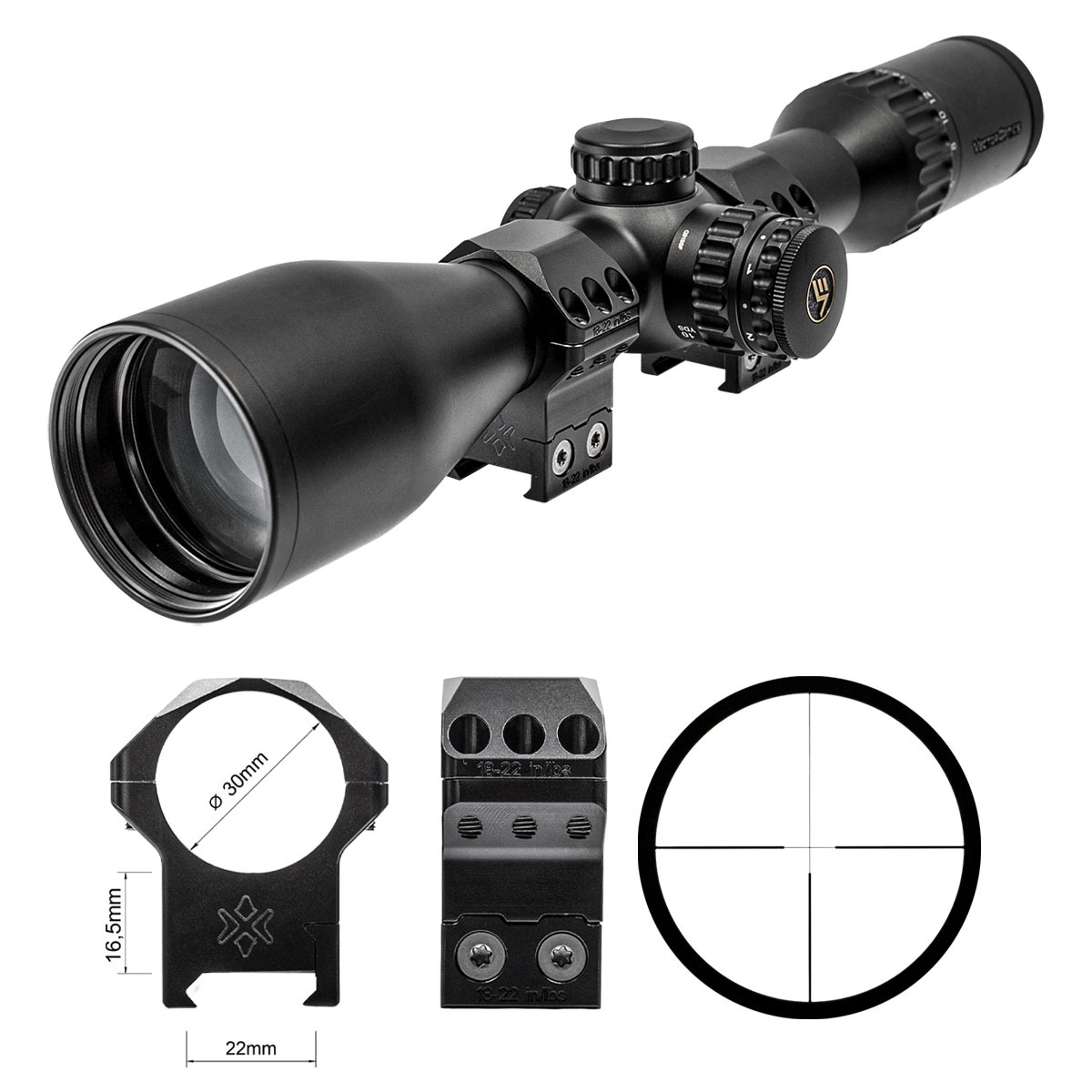 Luneta Continental X6 3-18X50 Fiber SFP Iluminado Vector Optics