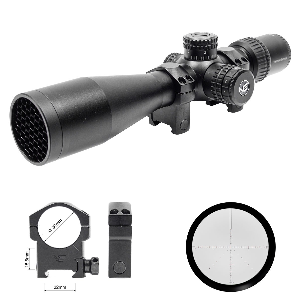 Luneta 4-16X44 IR FFP Veyron Vector Optics 22mm