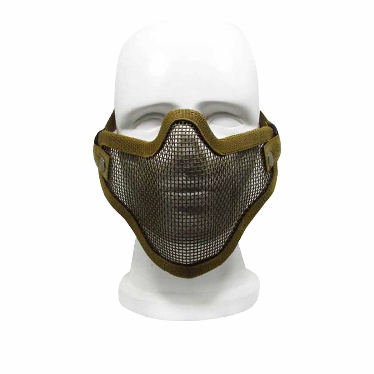 Máscara Airsoft Telada Meia Face Elastico Duplo Tan