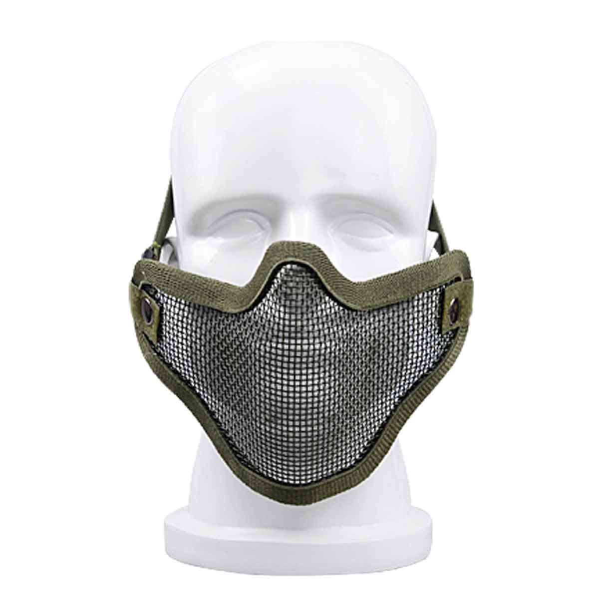 Máscara Airsoft Telada Meia Face Elastico Duplo Verde
