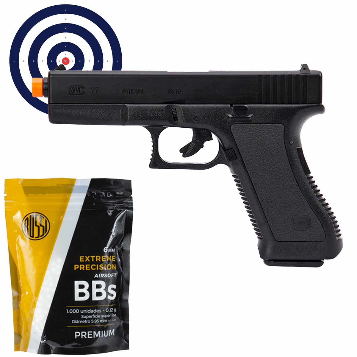 Pistola de Airsoft KWC Glock G7 - 6mm + Bbs 0,12