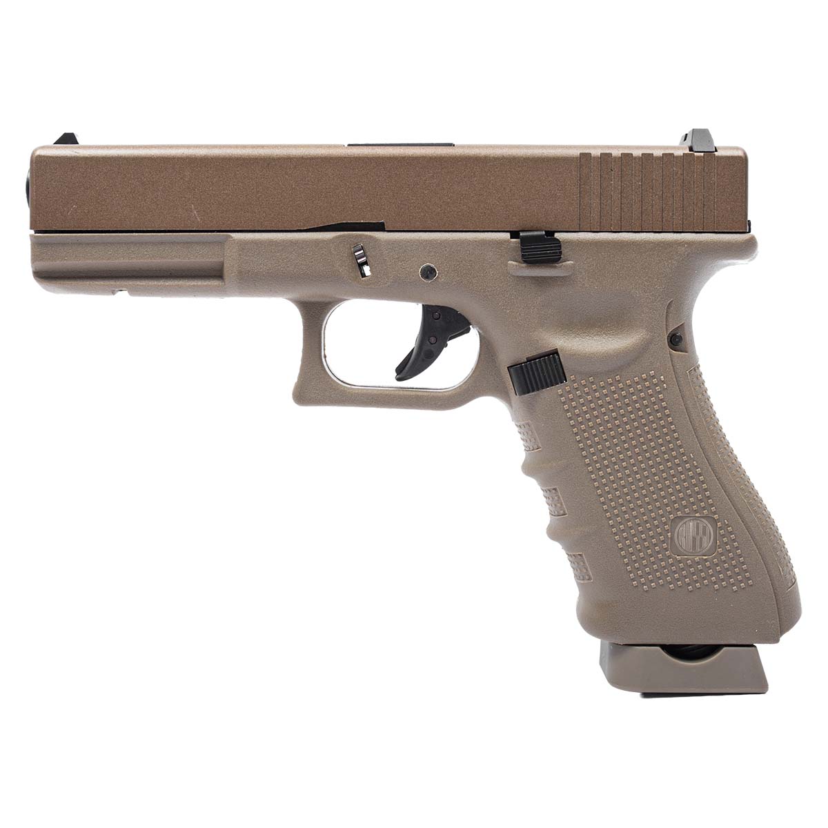 Pistola de Pressão Glock G17 Tan Co2 Blowback 4.5mm