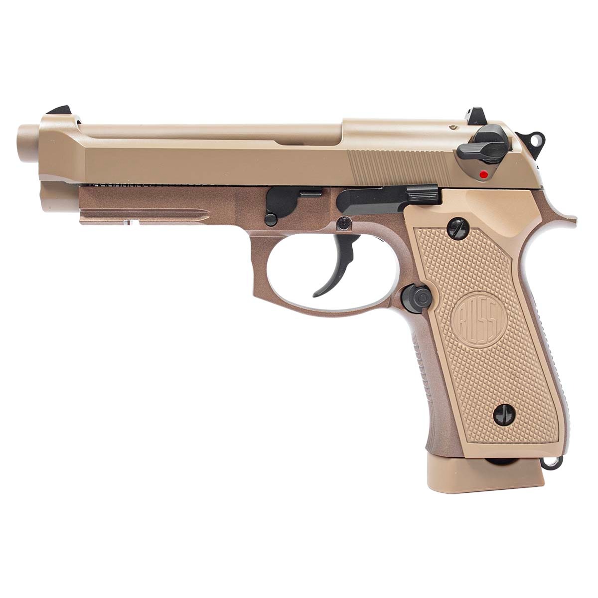 Pistola de Pressão Co2 Rossi Beretta M92 Tan Full Metal Blowback 4.5mm