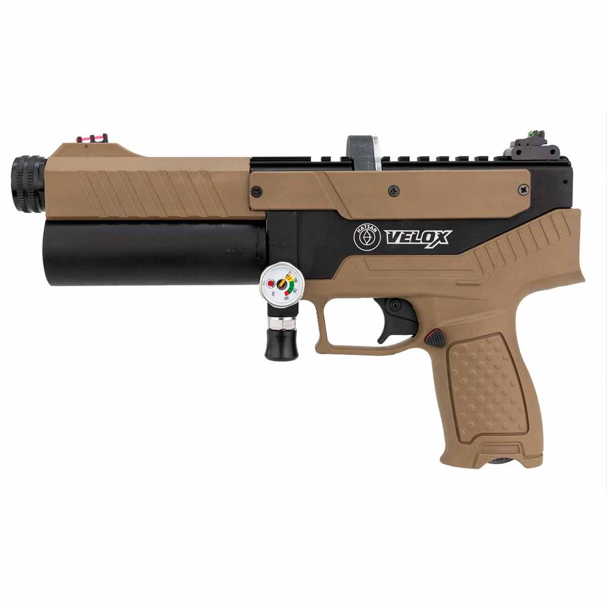 Pistola PCP Hatsan Velox Tan Semi Auto 6.35mm (.25) Big Bore