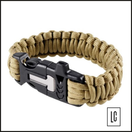 Pulseira Survivor C/Apito e Pederneira - Coyote - Bélica 