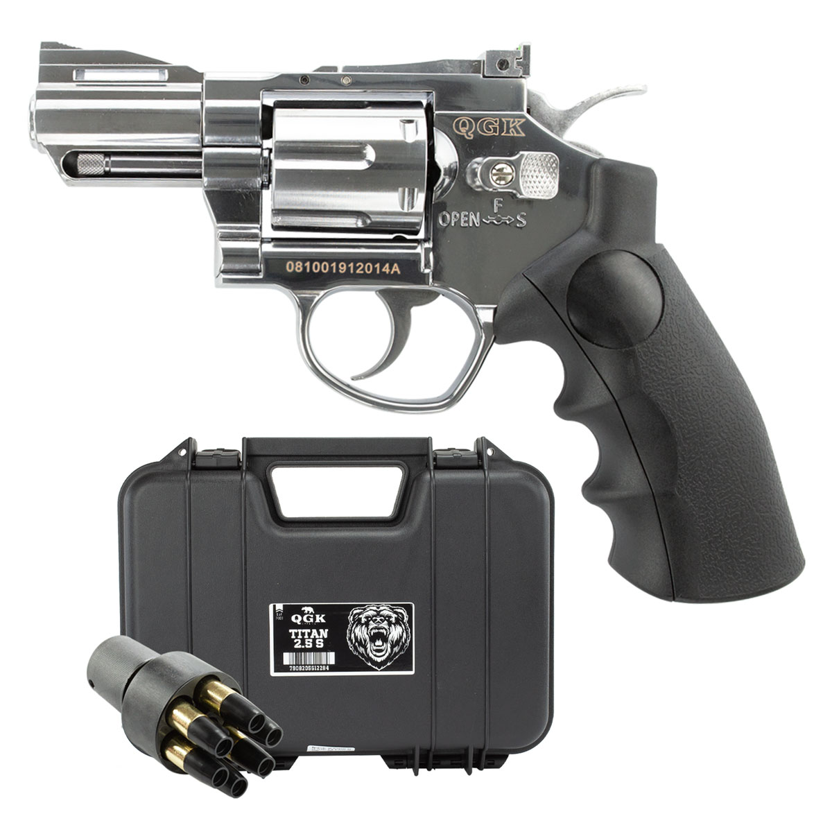 Revólver de Pressão Co2 Titan 2.5" Full Metal QGK 6mm