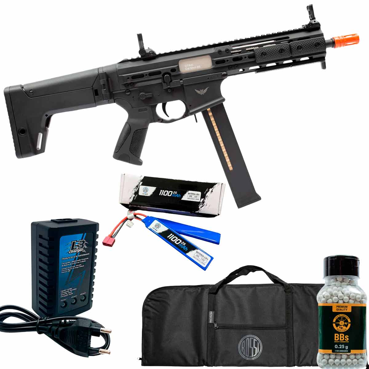 Rifle Airsoft UTR M917G Orion Gatilho Eletrônico Pré Cocking + Carregador + Bateria + 1100Un BBs + Capa