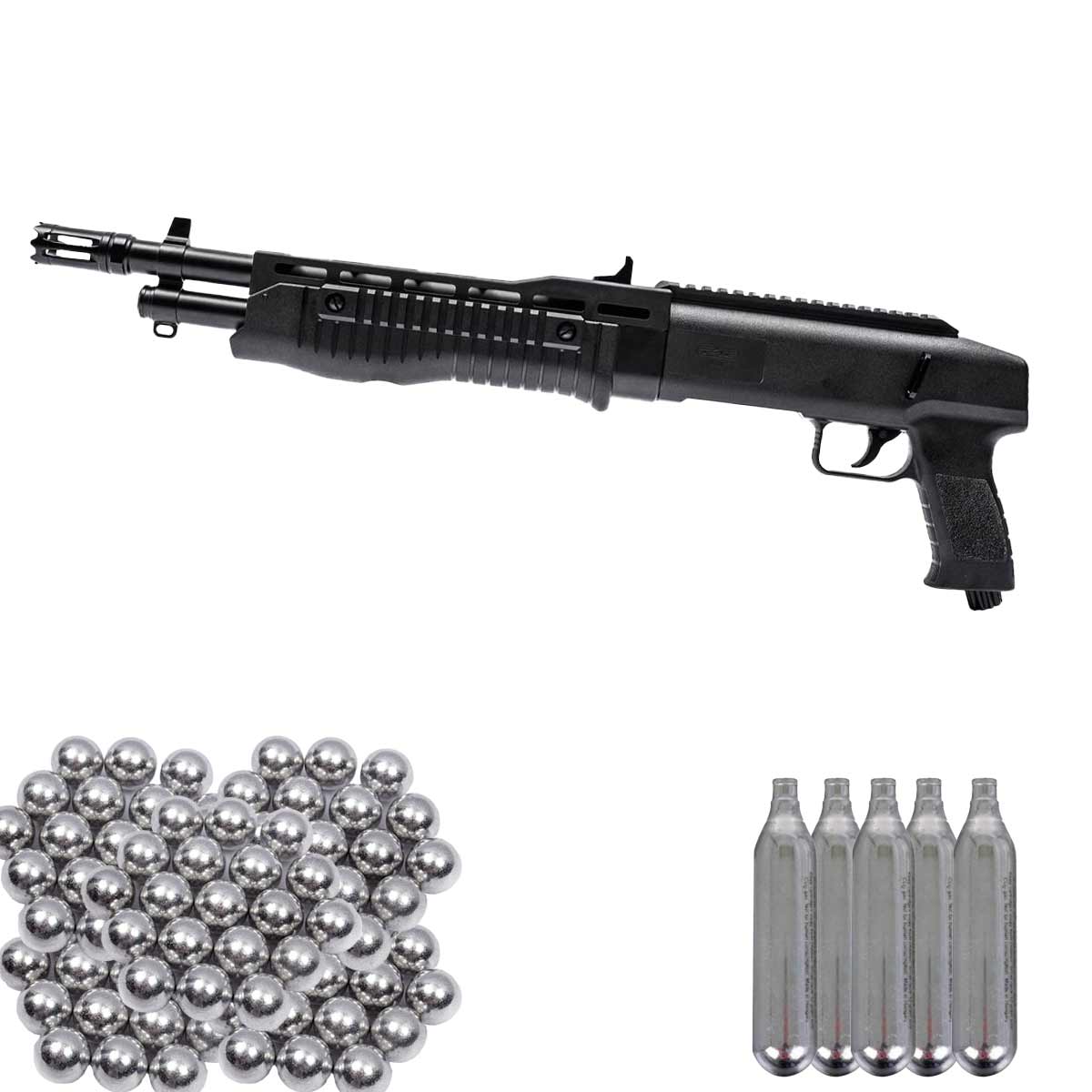 Shotgun Escopeta CO2 T4E TB68 .68 + 30Un Esferas + Co2
