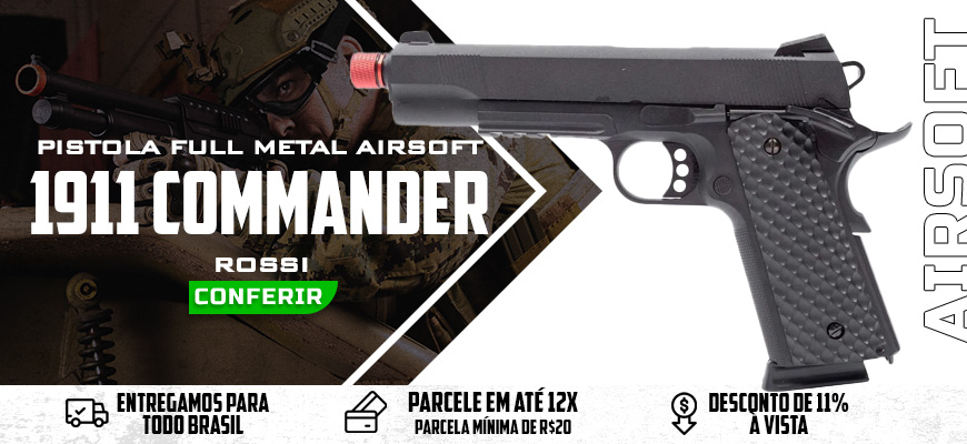 Pistola Airsoft GBB Rossi 1911 Commander Blowback