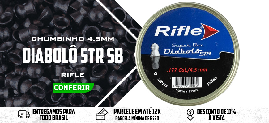 Chumbinho Rifle Diabol&ocirc; STR SB 4,5mm 500 Unidades