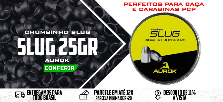 chumbinho para caça slug aurok