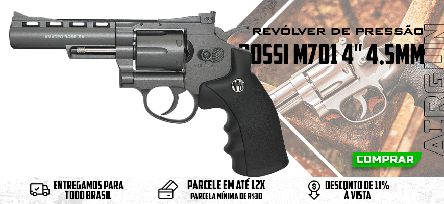 Revólver de Pressão Co2 Rossi M701 4" 4.5mm Revólver de Pressão Co2 Rossi M701 4" 4.5mm