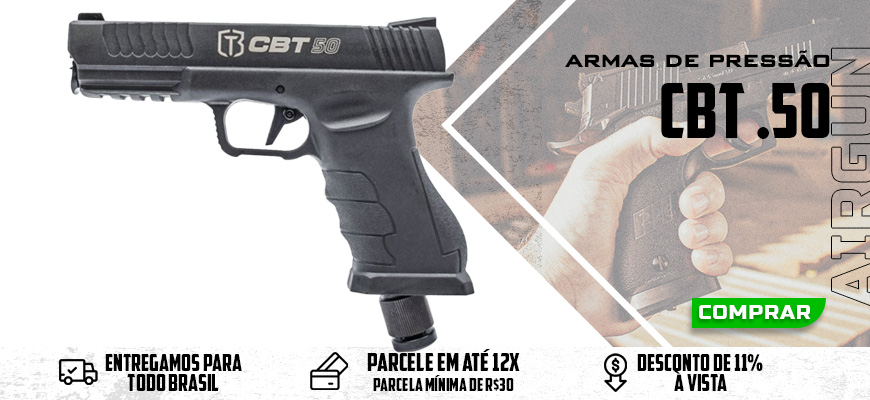 Pistola CBT 50 Home Defense LTL .50 Paintball 2 Carregadores