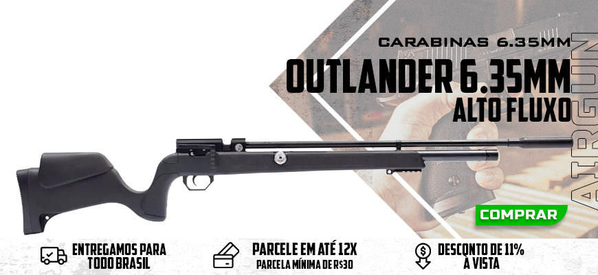 Carabina PCP Rossi Outlander Black 6.35mm Alto Fluxo Carabina PCP Rossi Outlander Black 6.35mm Alto Fluxo