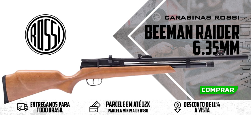Carabina PCP Rossi Beeman Raider 1332 Madeira 6.35mm (.25) Big Bore