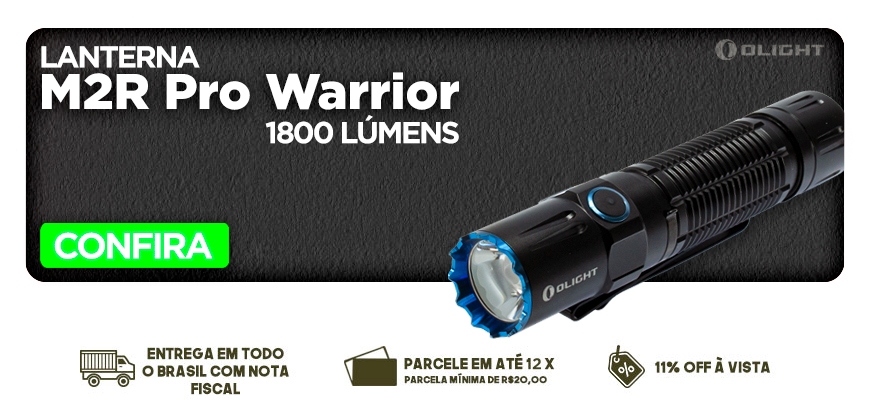 Lanterna Tática Olight M2R Pro Warrior 1800 Lúmens