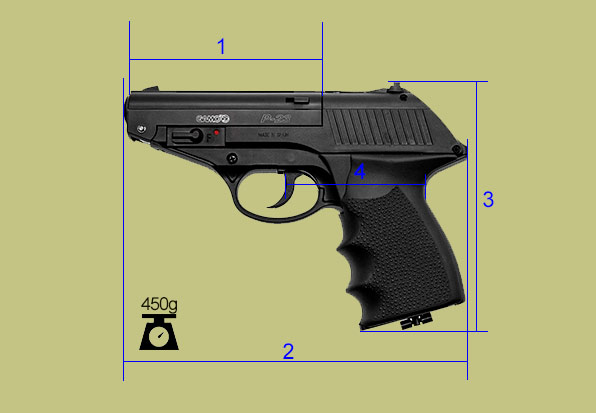 Medidas P23 Gamo