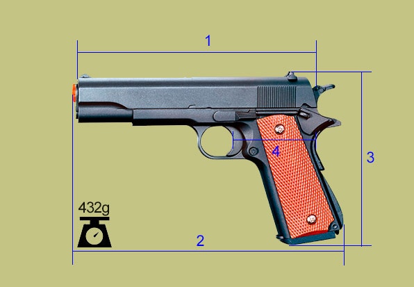 Pistola 1911airsoft v14