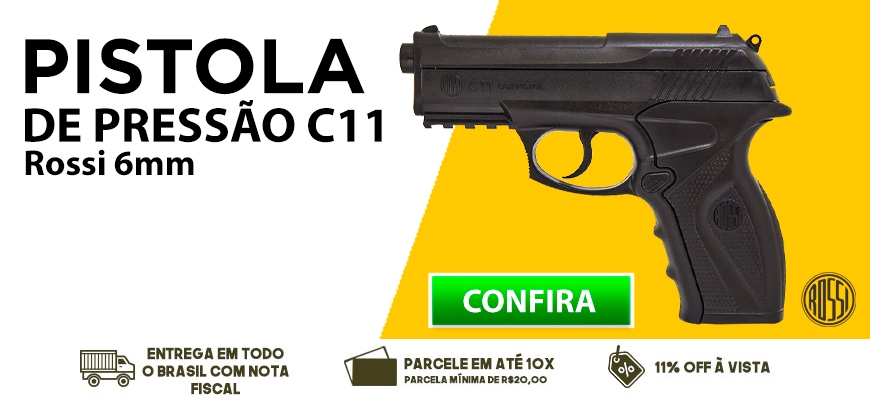 Pistola de Pressão Co2 C11 Rossi 6mm