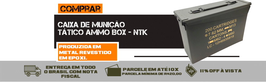 Caixa de Munição Tático Ammo Box - NTK - Categoria Acessórios para Airsoft - Loja da Carabina