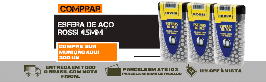 Esfera de aço rossi 4.5mm