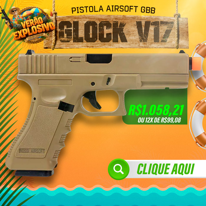 Pistola Airsoft Rossi Glock V17 TAN GBB Blowback