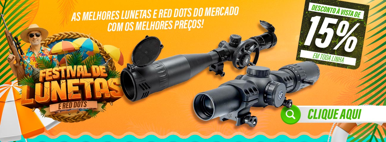 Promo&ccedil;&atilde;o lunetas e red dots loja da carabina