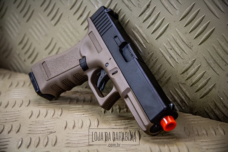 Pistola de Airsoft GBB Glock R17 Tan BlowBack GreenGas