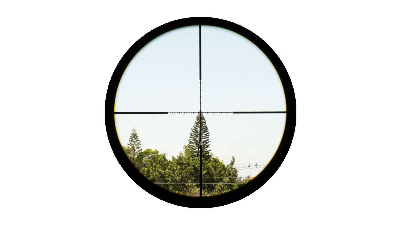 Animacao do reticulo dando zoom luneta