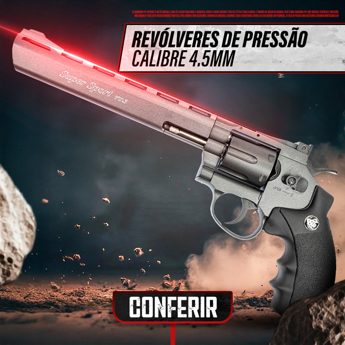 Rev&oacute;lveres de Press&atilde;o 4.5mm Loja da Carabina Quebra Tudo