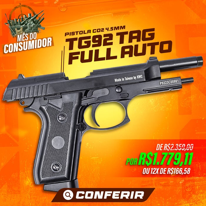 TG92 KWC FULL AUTO Pistola CO2 4.5MM
